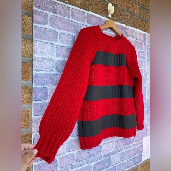 MSGM chunky wool blend Striped Sweater small - Picture 3 of 9